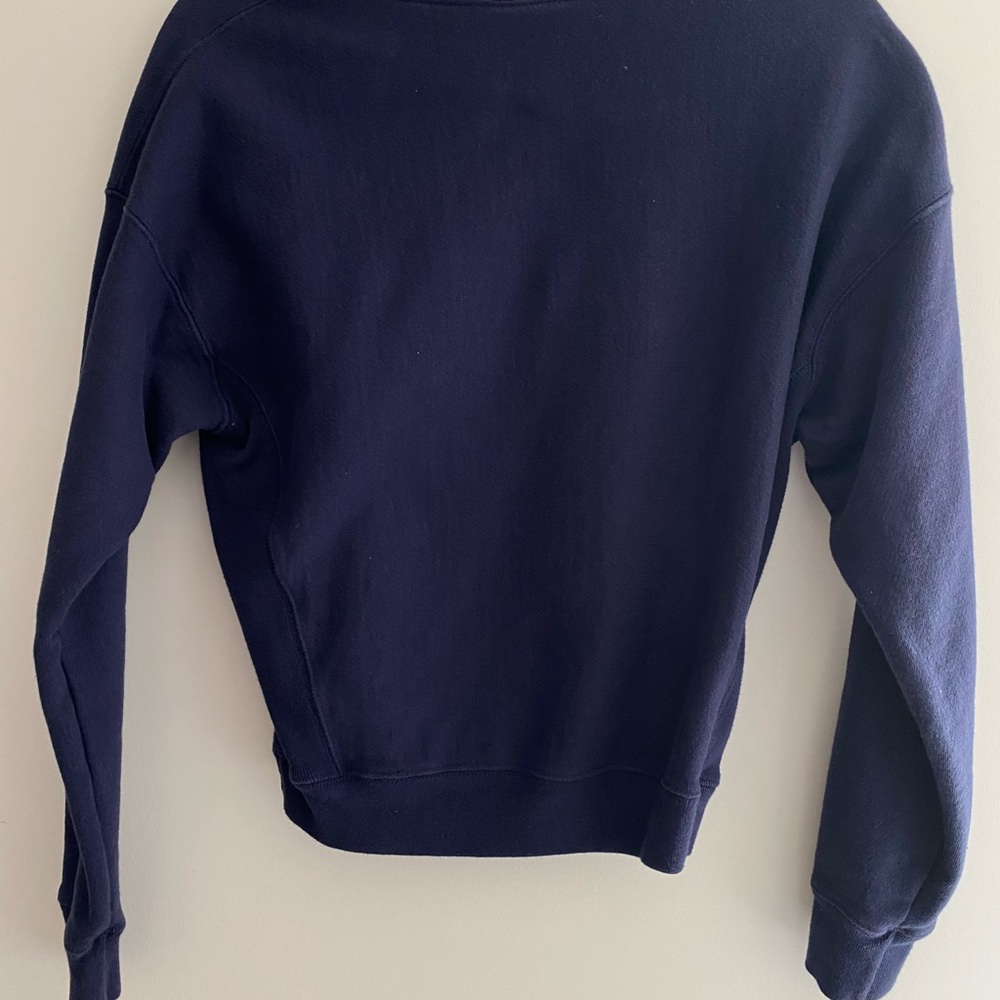 Vintage Champion Reverse Weave Sweater Navy Ladies - Picture 6 of 7